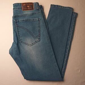 Men's Ring of Fire Jeans Size 31x30 Skinny Leg Medium Light Wash